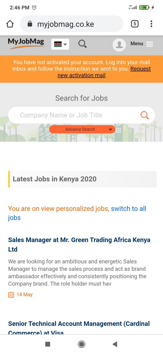 View Personalised Jobs