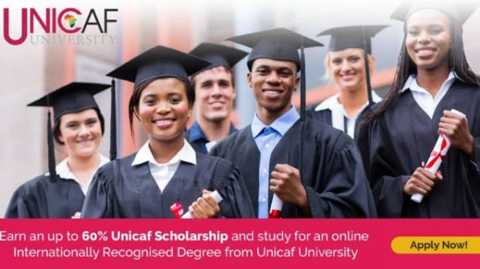 Apply for a Unicaf Scholarship and study for an accredited Bachelor, Master's or Doctoral Degree!